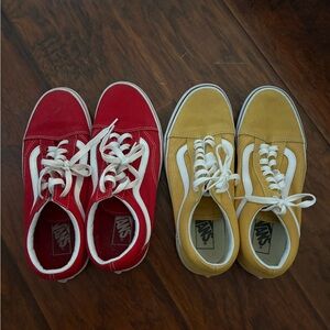 ‼️SOLD‼️Vans Red and Mustard Yellow Sneakers